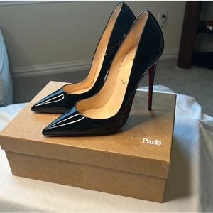 Christian Louboutin So Kate Black Patent Leather